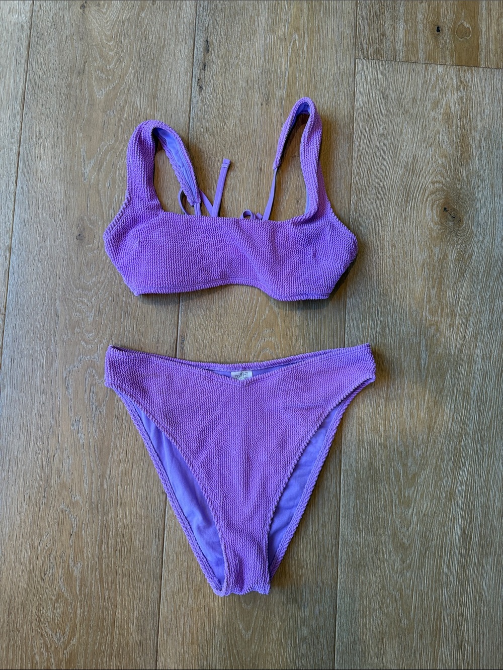 NWOT wild fable Purple Textured Bikini Set size M